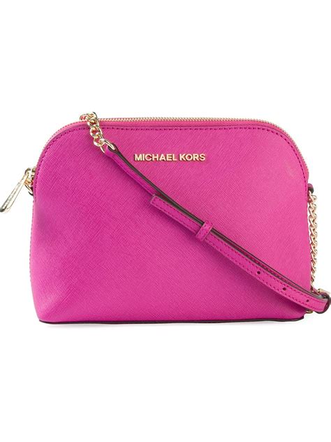 michael kors cross body pink purse|Michael Kors pink studded purse.